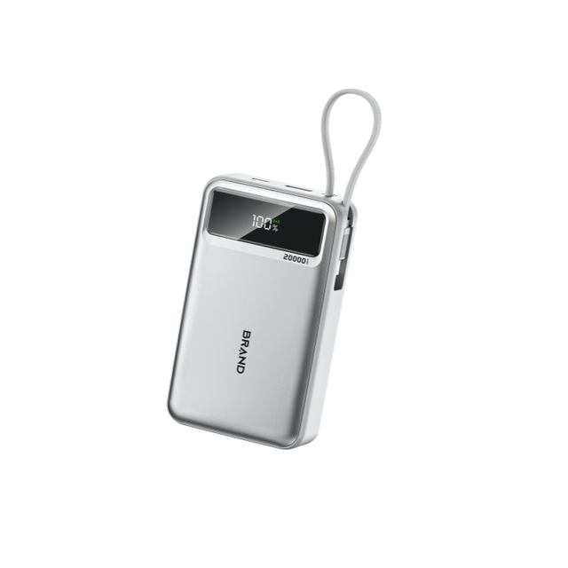 Factory 65W Laptop Power Bank 20000mAh PD Fast Charging Built-in Type-C Cable Digital Display External Battery Pack UN38.3 MSDS