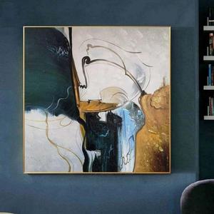 Peintures à l'huile abstraites texturées sur toile, style moderne, entièrement faites à la main, décoration murale pour la maison, sans cadre - Product Image 3