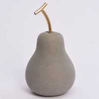 Figurine américaine moderne simple en poire Décoration de table Aspect céramique Fruits Pomme Ornements