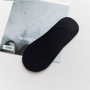 Mùa Thu Giản Dị Thoáng Khí Mắt Cá Chân Vớ Thể Thao Người Đàn Ông Của Thoải Mái Polyester Dưới Logo Cuff Dệt Kim Vô Hình Phẳng Hiệu Chuẩn - Product Image 5