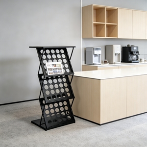 Porte-dépliants A4 à 3 niveaux pliable, support de brochures de qualité commerciale pour <span class=keywords><strong>magasin</strong></span> et bureau - Product Image 3