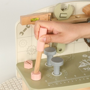 Jouets éducatifs en bois Montessori pour enfants d'âge préscolaire, jeux <span class=keywords><strong>de</strong></span> simulation, ensembles d'outils <span class=keywords><strong>de</strong></span> construction, table d'atelier pour enfants - Product Image 4
