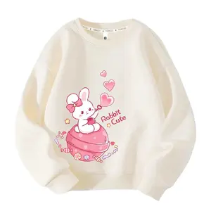 Cartoon Rabbit Girls' Hoodie Sweet and Cute Hot Sale 2023 New Casual Top Spring and Autumn Pullover