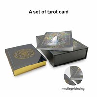 Échantillon gratuit d'oracles de jeu de cartes de tarot d'estampage d'or d'impression personnalisée de haute qualité avec guide dans une boîte en papier magnétique