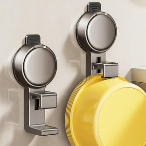 Crochet à ventouse mural sans perçage, rond poli, pour salle de bain, cuisine, toilettes, douche, chambre, balcon, support de rangement Y515 - Product Image 5