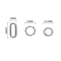 Clips en acier inoxydable, anneaux en O, mousquetons, fermoirs pour bracelets, colliers, porte-clés