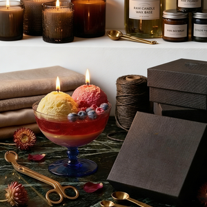 Bougies dessert artisanales en cire de soja simulée, parfumées à l'arôme de crème glacée, en forme de bol à céréales, pour décoration et aromathérapie - Product Image 6