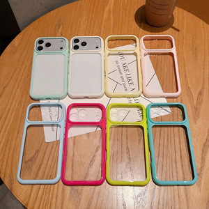 เคสโทรศัพท์ใสกันกระแทก Candy Macaron Border  สำหรับ iPhone 18 17 16 15 14 13 Pro Max ดีไซน์มินิมอล - Product Image 3