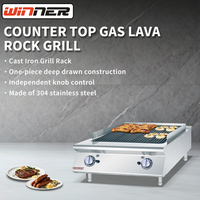 Grill de cuisine professionnel à pierre volcanique pour table