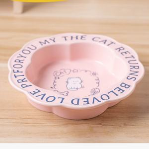 Lace Cat Bowl Anti Black Chin Food <b>Ceramic</b> Pet Anti Knock High Legged Wooden Frame Food Bowl Water Feeding Bowl - Product Image 6