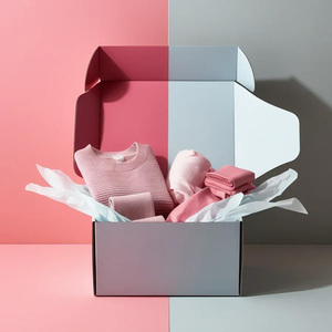 Hot bán biểu tượng tùy chỉnh trang phục Hộp bao bì quần áo vận chuyển Hộp phụ kiện thời trang Hộp sóng - Product Image 4