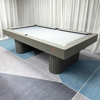 Table de billard et de salle à manger combinée 2-en-1 en bois massif classique avec plateau en ardoise, 7, 8 et 9 pieds, pour la maison