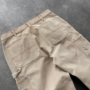 <span class=keywords><strong>Pantaloni</strong></span> da Carpentiere Vintage di Alta Qualità, OEM, in Tela con Doppie Ginocchia Rinforzate, Colore Tan Sbiadito - Product Image 4