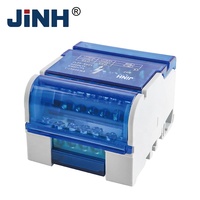 Bloc de jonction électrique en cuivre pour rail DIN, barre omnibus 7 broches, boîtier de distribution d'alimentation universel