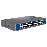 Switch PoE Hisource Active 24+2+1 10/100/1000 con AI Watchdog, VLAN, compatible con distancia de 250m