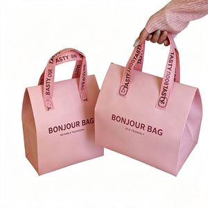 Sac isotherme personnalisé de haute qualité avec logo rose pour bubble tea, café, aliments, gâteaux, à emporter, sac isotherme en aluminium - Product Image 1