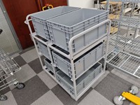 Chariot à main multifonctionnelle Offre Spéciale robuste à 3 couches avec panier en treillis métallique