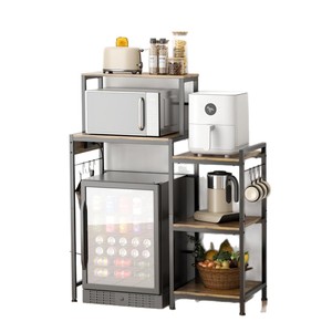 Cross-border multi-functional storage rack, household floor-standing kitchen microwave oven holder, condiment and soy <b>sauce</b> - Product Image 2
