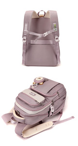 Nueva mochila personalizada rosa y púrpura impermeable mochila escolar para estudiantes para niñas mochilas escolares con patrón de logotipo Venta caliente