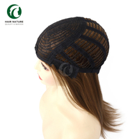 SW78 - Perruque en fibre capillaire naturelle pour femme, lisse avec frange, système de remplacement capillaire pour femme - Vente en gros