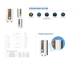 Chauffe-eau instantané sans réservoir <span class=keywords><strong>économique</strong></span> et compact 220 V 3500 W 4500 W à installation facile pour salle de bain – Offre Spéciale - Product Image 5