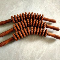 12 Rouleaux de Massage en Bois pour la Cellulite, Rouleau de Maderothérapie, Bâton de Massage Lymphatique
