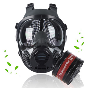 Masque respiratoire intégral Tao Shield en silicone réutilisable, protection contre les gaz chimiques, la poussière et les vapeurs organiques, cartouche filtrante pour l'exploitation minière - Product Image 1