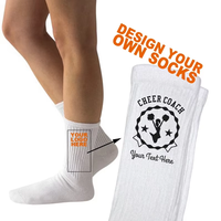 Chaussettes de sport personnalisées écologiques en coton respirant et absorbant la transpiration à séchage rapide, imprimées par sublimation – Créez votre propre motif