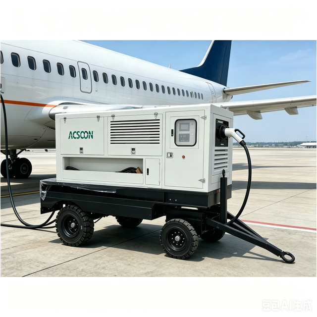 ACSOON 90KVA Triple Phase OEM Aircraft Ground Diesel GPU Power Unit for Aviation with DC 28V and AC 115V/400Hz Output