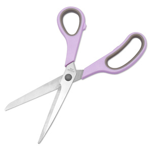 Stainless Steel Scissors 120mm Straight Tip Purple Gray Home Office Use - Product Image 2