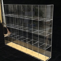 Boîte de rangement ovale verticale moderne et portable pour bureau, transparente, anti-poussière, en acrylique, amovible, écologique, pour figurines/bulles