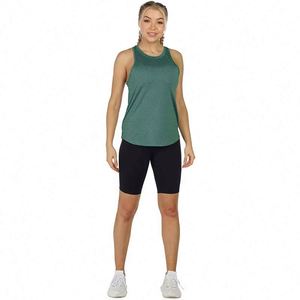 Custom Women's Sublimation Tank Tops Quick Dry Breathable Eco-Friendly Gym Fitness <b>Running</b> Yoga Knitted Short Length Sports Wear - Product Image 5