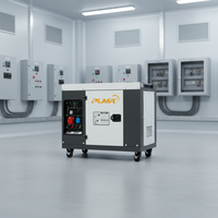 Generador Diésel Comercial de Alta Gama de 10kW 30kW con Sistema de Enfriamiento por Aire, Generadores de Energía Diésel Portátiles Móviles Silenciosos