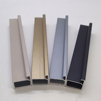 Profilé d'extrusion en aluminium 6063 sur mesure OEM, série 6000, usine du Guangdong, découpe sur mesure longueur/couleur pour portes d'armoires et fenêtres