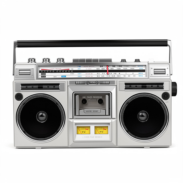 Vintage Cassette Player and Rrcorder Stereo Dual-Speaker Wireless Speaker Support USB/TF Full-Band FM Radio for Outdoor