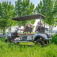 Voiturette de golf électrique Maytop homologuée CE à 4 places, haute stabilité, nouveau design, avec réfrigérateur intégré – Prix compétitif