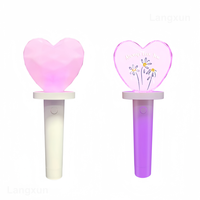 Varita Luminosa Inalámbrica Recargable con Forma de Corazón, 15 Modos de Cambio de Color, DMX512, Control Remoto para Conciertos Kpop y Actuaciones en Escenario