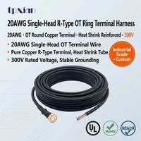 Kabel Tanah Tembaga Berlapis Timah 10M dengan Terminal Cincin 22-8 AWG ke Ujung Terbuka untuk Pembumian Proteksi Petir