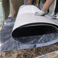 Panneau mural en PVC moderne 3D effet marbre brillant UV 4x10 pieds Léger pour la décoration de la cuisine/de la salle de bain/de l'entrepôt Installation facile