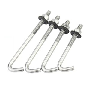 Pernos en J de Acero Inoxidable 304 M5 M6, Pernos de Cimentación, Tornillos de <span class=keywords><strong>Gancho</strong></span> para Techos - Product Image 1