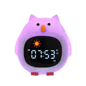 Accanto a Wake Up orologio digitale di sonno Trainer ha condotto la luce notturna per i bambini con rumore bianco macchina del suono