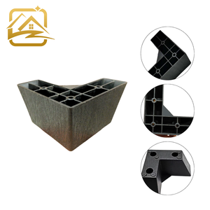 Pieds de canapé en plastique décoratifs triangulaires, prix d'usine en gros, pieds de meubles pour armoire, canapé, lit - Product Image 1