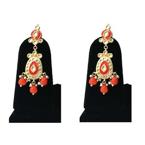 Pendientes Étnicos de Diseño con Base de Aleación y Trabajo de Cuentas Decorativas para Bodas y Fiestas - Product Image 6