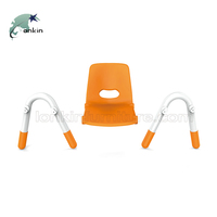 Chaise en plastique PP colorée, durable, démontable, pour la maternelle et l'école, avec un design confortable