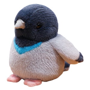 Peluche a Forma di Passero Bianco Soffice e Rotondo, Morbido Pupazzo di Uccellino con Pelo Corto, Regalo per Bambini, Ornamento da Scrivania, Vendita all'Ingrosso - Product Image 3