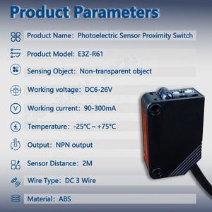 Photocellule DC12-24V Sortie NPN Barrière Lumineuse 2m Distance de Détection pour Automatisation/E3Z-R61 <span class=keywords><strong>Interrupteur</strong></span> Électrique Réfléchissant - Product Image 3