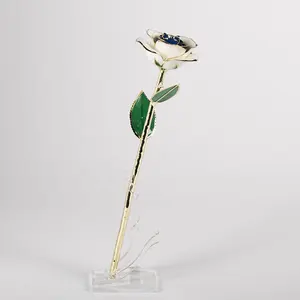 24K позолоченная Роза подарки оптом консервированные фабрика Золотая Роза