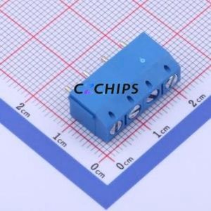JL301-50004U01 Screw Terminal Block Through hole Component (THT),P=5mm Connector 1x4P 5mm Blue Through Hole - Product Image 1