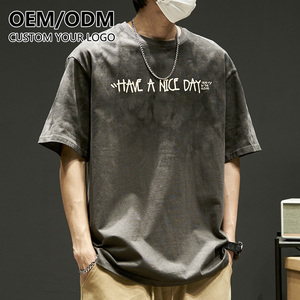 High Quality Street Wear Plain Acid Washed T-<b>shirt</b> Custom Printing Your Design Vintage Oversized Heavy Cotton T-<b>shirt</b> <b>for</b> <b>Men</b> - Product Image 1