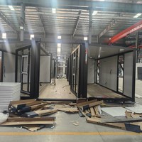 Maison préfabriquée extensible en acier léger de 40 pieds ou 20 pieds, 1, 2, 3, 4 ou 5 chambres, cuisine moderne, mini-maison